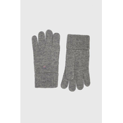 Vunene rukavice Gant boja: siva