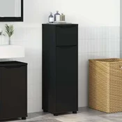 vidaXL Kopalniška omarica Črna 30,5 x 30 x 101 cm Konstruiran les