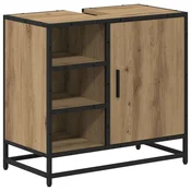 Vidaxl Kopalniška omarica Umetni hrast 65 x 33 x 60 cm Konstruiran les