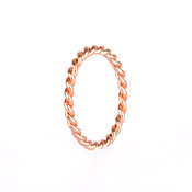Memoire Twisted prstan - Rose Gold Plated