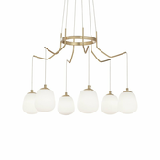 Ideal Lux - LED Lestenec na vrvici KAROUSEL 6xG9/3W/230V pr. 72 cm medenina