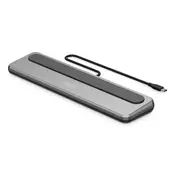 Digitus DA-70919 replikator priklopov in vhodov prenosnega računalnika Žični USB 3.2 Gen 2 (3.1 Gen 2) Type-C Črna, Siva
