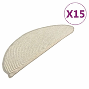 Prostirke za stepenice 15 kom 65x21x4 cm srebrne poluokrugle velike
