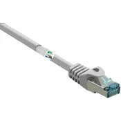 Renkforce Renkforce RF-5047494 RJ45 omrežni kabel\, Patch kabel CAT 6a S/FTP 0.50 m siva z zaščitnim zapornim zatičem\, ognjevaren 1 kos, (20418333)