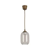 Brilagi - LED lestenec na kablu R GLASS 1xE27/60W/230V, premer 14 cm, rjava/dimno siva