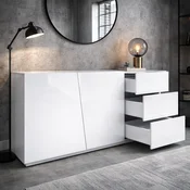 GENERIK Komoda Sam Remo – Corpus: White UV HG. Fronts: White UV HG (full lacquered), (5000486165)