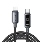 Joyroom Opleten kabel USB-C 100 W, 1,2 m – črn