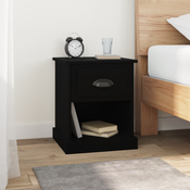 vidaXL Nočna omarica 2 kosa črna 39x39x47,5 cm inženirski les