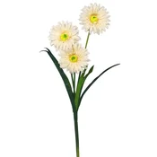 shumee Umetna veja gerbere kremne barve - visokokakovostna dekoracija 55 cm
