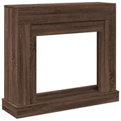 Vidaxl Okvir za kamin rjavi hrast 100x30x87,5 cm inženirski les