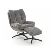 Fotelja Houston 1900 (Siva) Siva, 96x76x92cm, Tkanina, GambeNoge: Metal