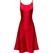Serena Silueta Obleka Below the knee satin slip dress Grace rdeča