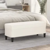 Vidaxl Klop krem 100x35x41 cm umetno usnje