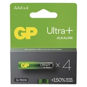 Baterija GP ULTRA PLUS alkalna LR03 AAA 4 kos 4/1