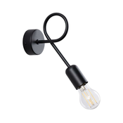 Sollux SL.1433 - Zidna lampa LOOP 1xE27/15W/230V crna