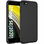 Silikonski barvni ovitek iPhone SE (2022) MATT črna