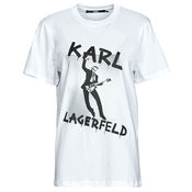 Karl Lagerfeld Majice s kratkimi rokavi KARL ARCHIVE OVERSIZED T-SHIRT Bela