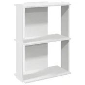 Vidaxl Knjižna omara 3-nadstropna bela 60x30x80 cm inž. les