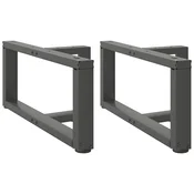 Vidaxl Noge za klubsko mizico v obliki črke T 2 kosa antracitne 60x25x(30-31) cm jeklo