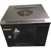 ExeLink 10 in 6U zidni orman sa staklenim vratima,do 30kg,mat crni Rek