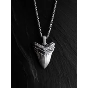 REYTEL Obeski MEGALODON SHARK TOOTH srebrna