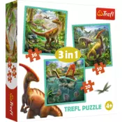 Puzzle - 3u1 - Neobičan svijet dinosaura Trefl 34837