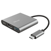 Trust TRUST PC ADAPTER USB-C/3u1,DALYX, (8713439237726)