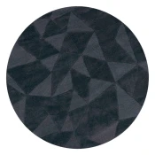 Antracitno siva ročno tkana volnena okrogla preproga o 160 cm Shard Charcoal – Flair Rugs