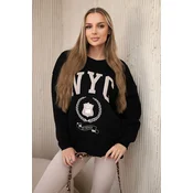 Cotton set insulated sweatshirt + leggings black