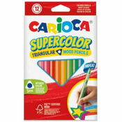Carioca Farbni svinčniki SUPERCOLOR MAXI trikotne oblike (12 kosov) - Kvaliteta in zmogljivost za umetnike