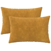 vidaXL Prevleka za blazino 2 pcs HEERLEN Rumena 50 x 75 cm Mikrofibra