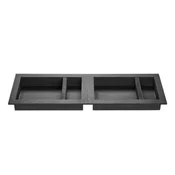 VEVOR Niche za prho 102x406x61 cm plus 102x406x61 cm Črna shramba