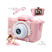 VERK GROUP aku. digitalni fotoaparat LCD za otroke SD roza +
