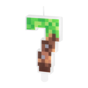 Minecraft rojstnodnevna tortna svečka številka 7, 7 cm