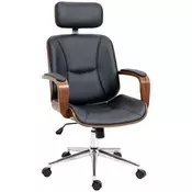 Homestar Pisarna stol Ergonomičen pisarniški stol 66x65x115-125 cm Črna