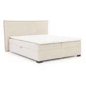 Bež boxspring postelja s prostorom za shranjevanje 160x200 cm Lysa – Ropez