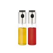 EVA Set steklenic s pršilom za olje in kis 100ml/2 kos/steklo, inox