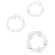 Stay Hard Cock Rings - Set Cock Rings Transparent 3 Pcs