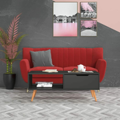 Vidaxl Klubska mizica siva 100x49,5x43 cm iverna plošča