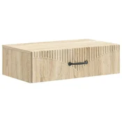Vidaxl Stenska stranska miza Sonoma hrast 59 x 34,5 x 17 cm