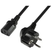 LogiLink Kabel naprave CEE 7/7 90° - C13 Straight Black 3m