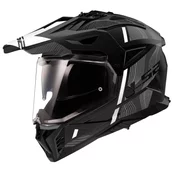 Enduro motociklisticka kaciga LS2 MX702 PIONEER II HILL mat crno-bijela