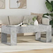 vidaXL Klubska miza Betonsko siva 110 x 50 x 41 cm Konstruiran les