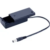 TRU COMPONENTS Držalo za baterije 1x 9 V Block klinken vtič TRU COMPONENTS SBH-9VAS+DC PLUG, (20635954)