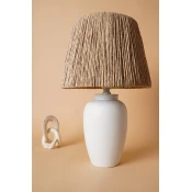 Opviq Stona lampa E27 Socket, Belo-Hrast