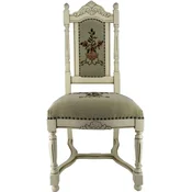 Casa Padrino luxury baroque dining room chair gray/cream/gold - Baroque dining room furniture
