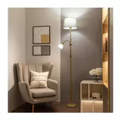 Brilagi - Podna lampa CERIA 1xE27/100W/230V + 1xE14/25W zlatna/siva