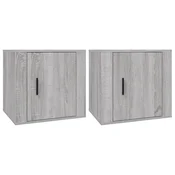MAISON CHIC Dvo delni komplet Nočne omarice - Nočne mize Siva sonoma 50x39x47 cm, (21687240)