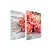 shumee ZAŠČITNA STEKLENA KROŽNIK ZA KUHINJO 2x35x52 ROSE