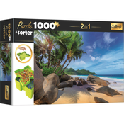 Trefl - Puzzle 2v1 puzzle Exotická pláž + triediče - 1 000 kosov